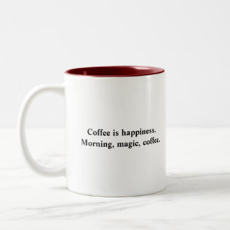 Koffie is Geluk Grappige Citaat Bruine Tweekleurig Tweekleurige Koffiemok
