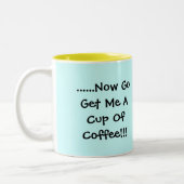 Koffie is God Tweekleurige Koffiemok (Links)