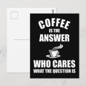 Koffie is het antwoord briefkaart (Voorkant / Achterkant)