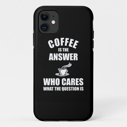 Koffie is het antwoord Case-Mate iPhone case (Achterkant)