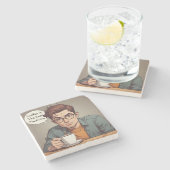 Koffie is het beste medicijn stenen onderzetter (Zijkant)