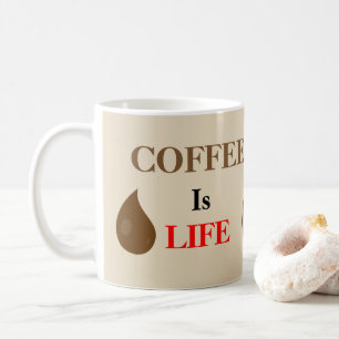 Koffie is leven koffiemok