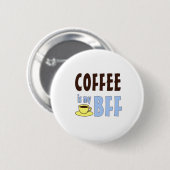 Koffie is mijn BFF Ronde Button 5,7 Cm (Voorkant /achterkant)