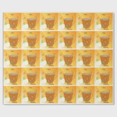 Koffie is mijn dessert cadeaupapier (Vlak)