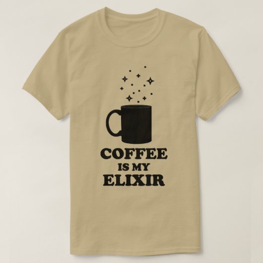 Koffie is mijn Elixir T-shirt (Design voorkant)