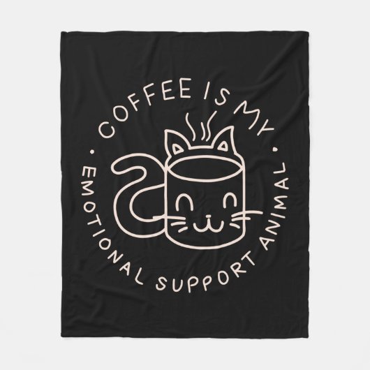 Koffie is mijn emotionele steundier fleece deken (Voorkant)