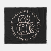 Koffie is mijn emotionele steundier fleece deken (Voorkant (Horizontaal))