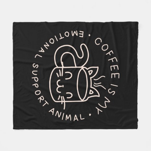 Koffie is mijn emotionele steundier fleece deken (Voorkant (Horizontaal))