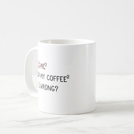 Koffie is mijn energie - Funny Physics Mok (Voorkant links)