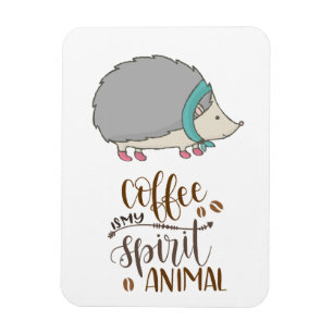 Koffie is Mijn Geest Dier Egel Magneet
