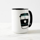 Koffie is mijn geest dier grappige citaat mint gra mok (Voorkant rechts)