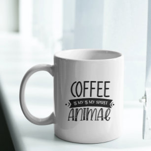Koffie is mijn geest tweekleurige koffiemok