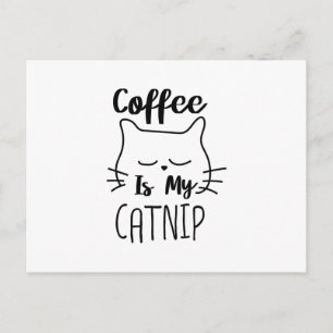 Koffie is mijn grappige kattenliefhebber cadeau briefkaart