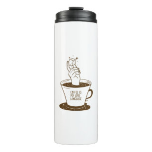 Koffie is mijn liefdestaal thermosbeker