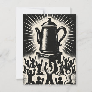 Koffie Is Mijn Religie – Aanbid Koffie Briefkaart