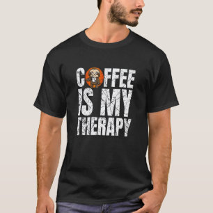 Koffie Is Mijn Therapie Luiaard Koffie T-shirt