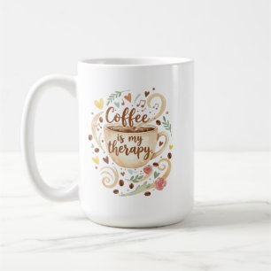 Koffie Is Mijn Therapie Mok Funny Koffiekop