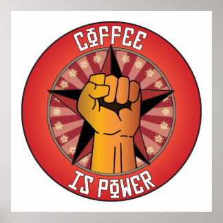 Koffie is stroom poster