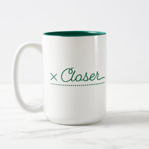 Koffie is voor afsluiters tweekleurige koffiemok