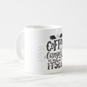 Koffie is zelf een taal koffiemok (Voorkant links)