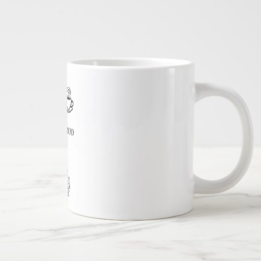 Koffie Kalm Moederschap Silhouet Art Extra Grote Beker (Rechts)