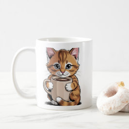 Koffie Kat ☕🐱 – Mooie Kat met Koffie Design Koffiemok