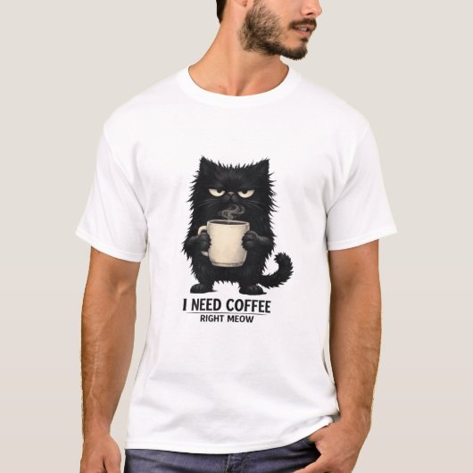 Koffie Kat T-shirt (Voorkant)