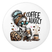 Koffie Keramische Knop (Voorkant)