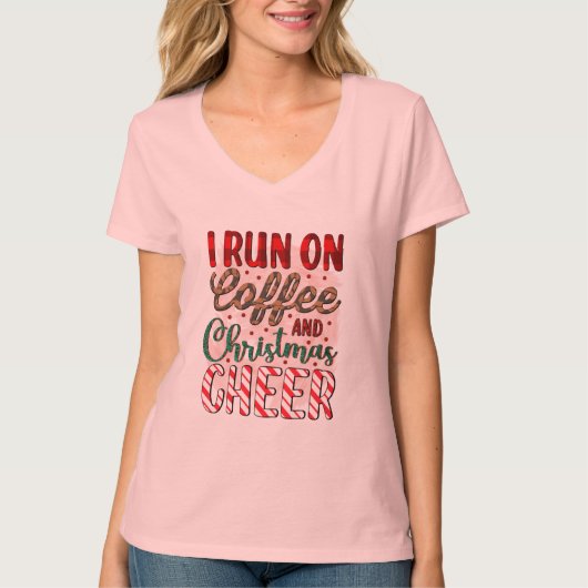 Koffie & Kerst Cafe personeel bulk T-shirt (Voorkant)
