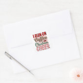 Koffie & Kerst Cafe Zakelijk Bulk Vierkante Sticker (Envelop)