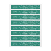 Koffie kerstfeestdag groen omslagetiket adreslabel wikkel (Vel)