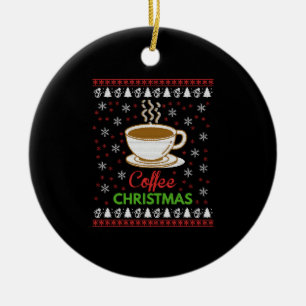 Koffie Kerstmis Keramisch Ornament