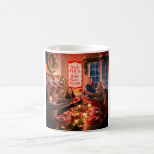 Koffie Kerstmis mok met veel feesten.