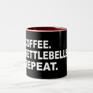 Koffie Kettlebells Herhalen Tweekleurige Koffiemok