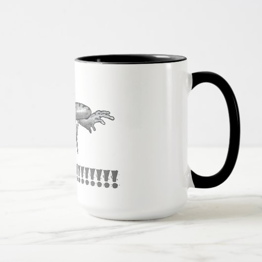 Koffie!!!!!!!!!!!!! Kikker, potloodkunst Mok (Rechts)