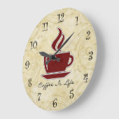 Koffie Kitchen wandklokken Grote Klok (Hoek)