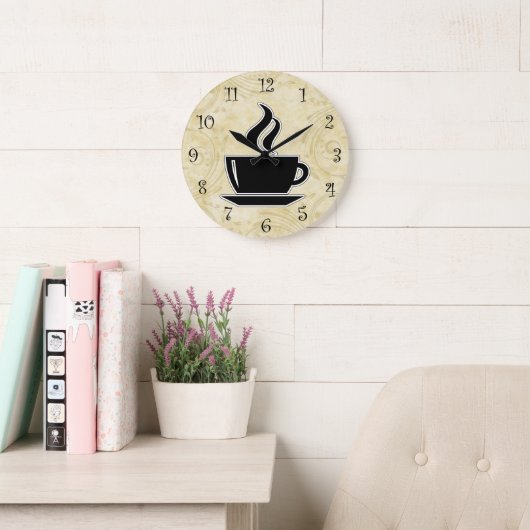 Koffie Kitchen wandklokken Grote Klok (Leeskamer)