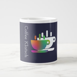 Koffie Klatsch Navy Blue Extra Grote Beker