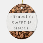 Koffie, koffiebonen, Arabische koffie, zoete 16 Keramisch Ornament (Links)