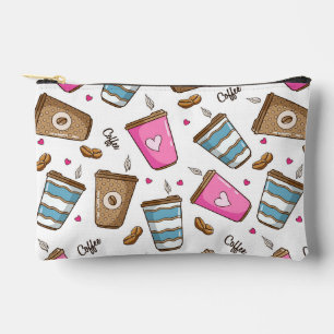 Koffie kopjes, koffiebonen, harten, koffie liefheb etui