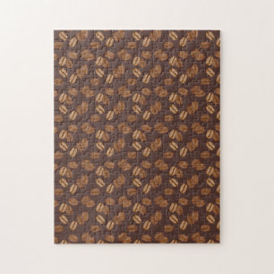 Koffie Korrels Bonen Donkere Roosting Bruine Cafeï Legpuzzel