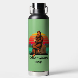 Koffie Laat Me Poepen Bigfoot Sasquatch Grappig Waterfles