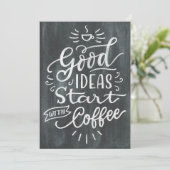 Koffie lang goede ideeën beginnen met koffie kaart (Staand voorkant)