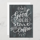 Koffie lang goede ideeën beginnen met koffie kaart (Voorkant / Achterkant)