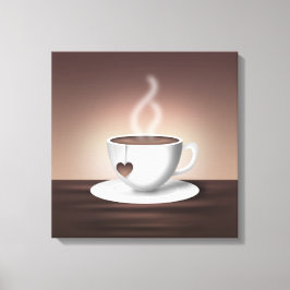 Koffie latte muur kunst canvas afdruk