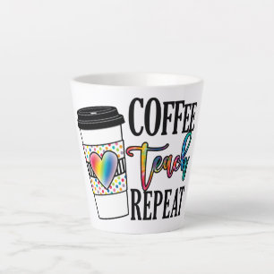 Koffie leren herhalen - Leuk lerarenleven Latte Mok