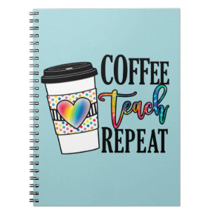 Koffie leren herhalen - Leuk lerarenleven Notitieboek