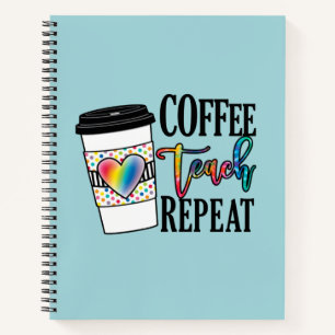 Koffie leren herhalen - Leuk lerarenleven Notitieboek