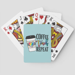 Koffie leren herhalen - Leuk lerarenleven Pokerkaarten