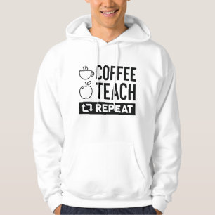 Koffie Lesgeven Herhalen Hoodie